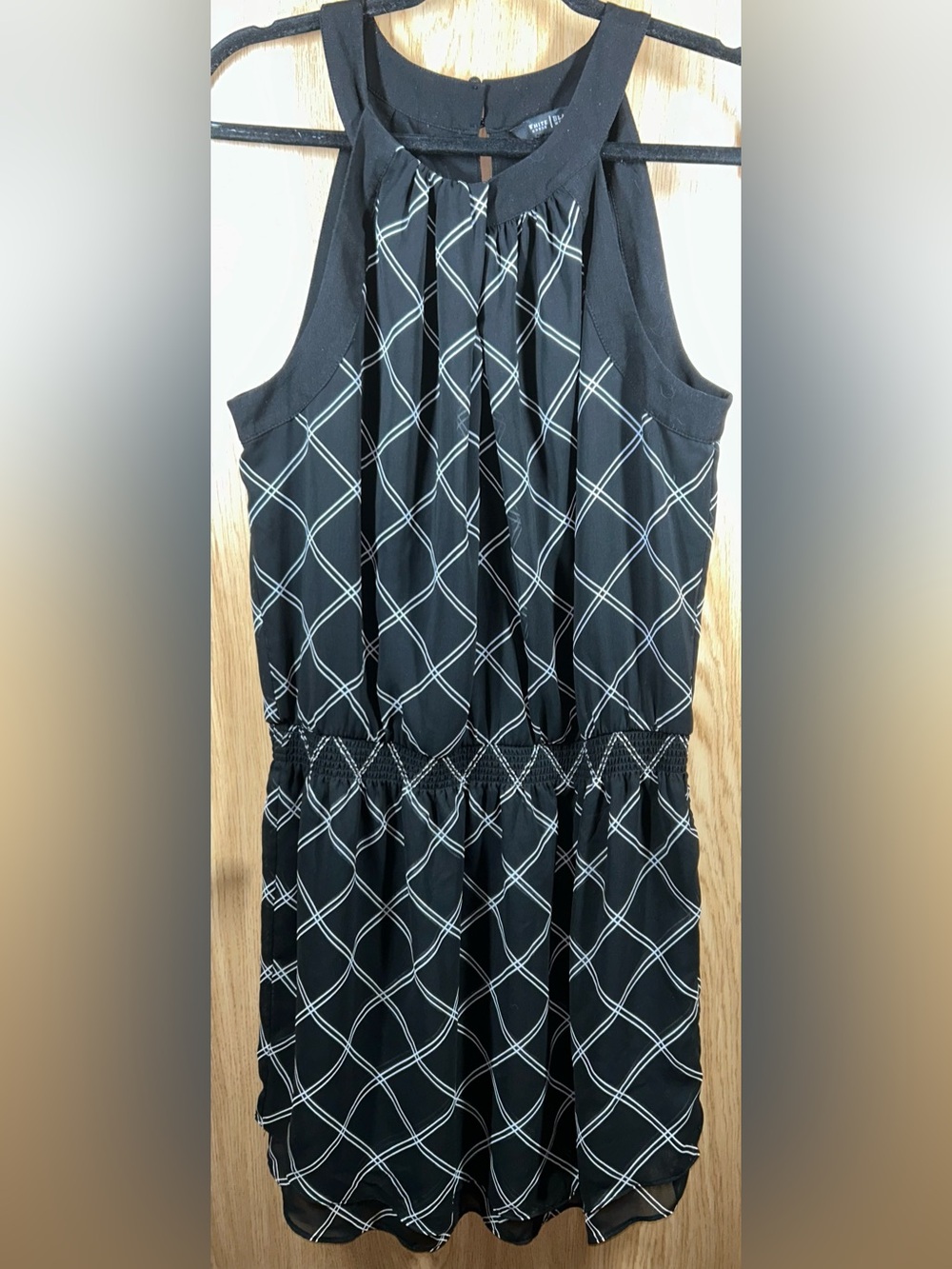 White House Black Market Size 14 Sleeveless Keyhole Elastic Waist Dress